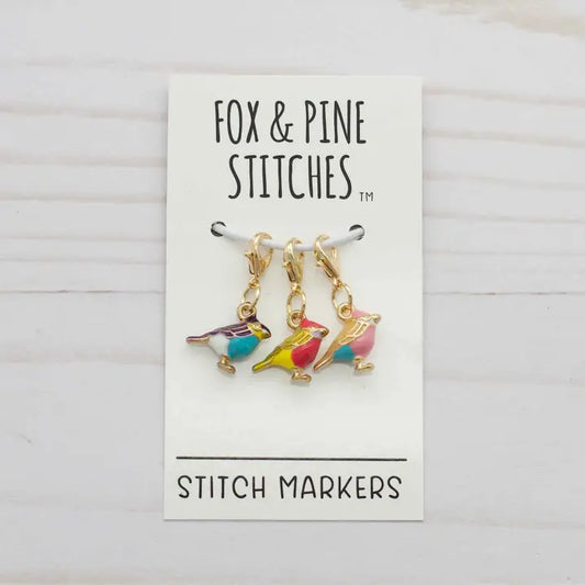 Colorful Birds Stitch Markers