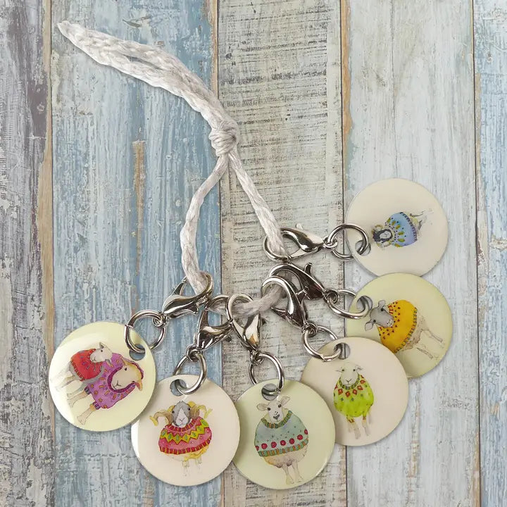 Emma Ball Crochet Stich Markers (Set of 6)