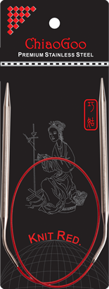 ChiaoGoo 24" SS Red Circular Needles