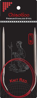 ChiaoGoo 32" SS Red Circular Needles
