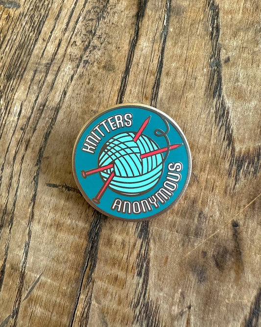Knitters Anonymous Pin