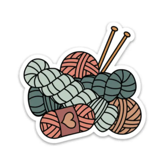 Knitting Love Magnet