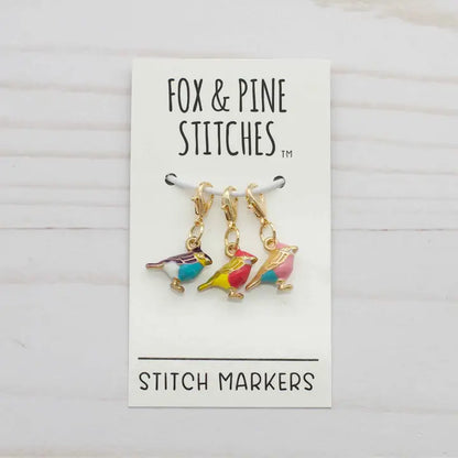 Colorful Birds Stitch Markers