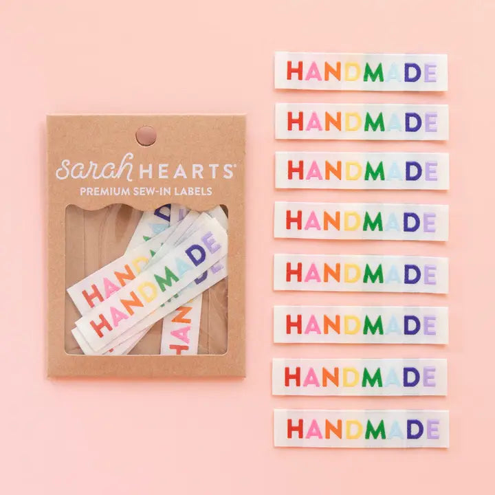 Handmade Woven Sewing Labels - Rainbow