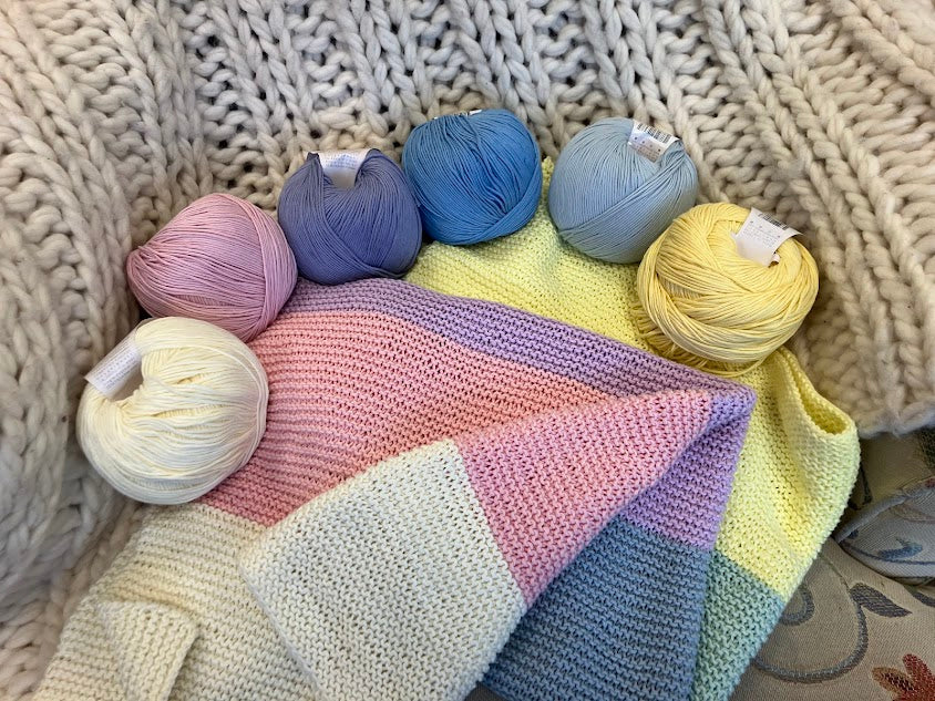 Garter Stitch Organic Baby Blanket Pattern