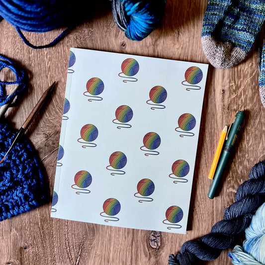 Rainbow Yarn Ball Journal