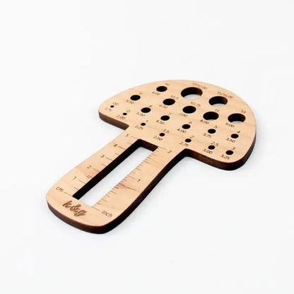 Mushroom Knitting Needle Gauge