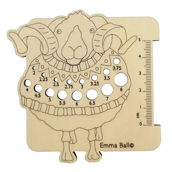 Emma Ball Wooden Needle Gauge