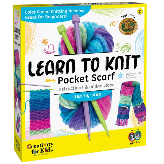 Learn To Knit: Pocket Scarf