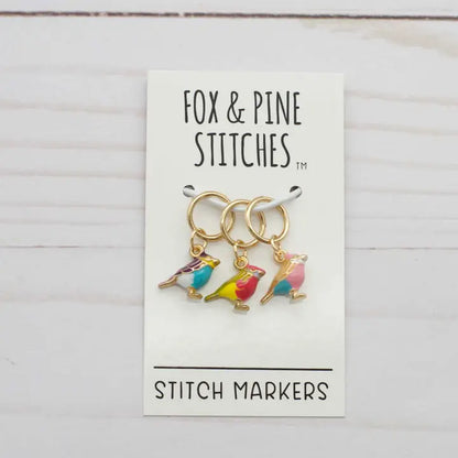 Colorful Birds Stitch Markers